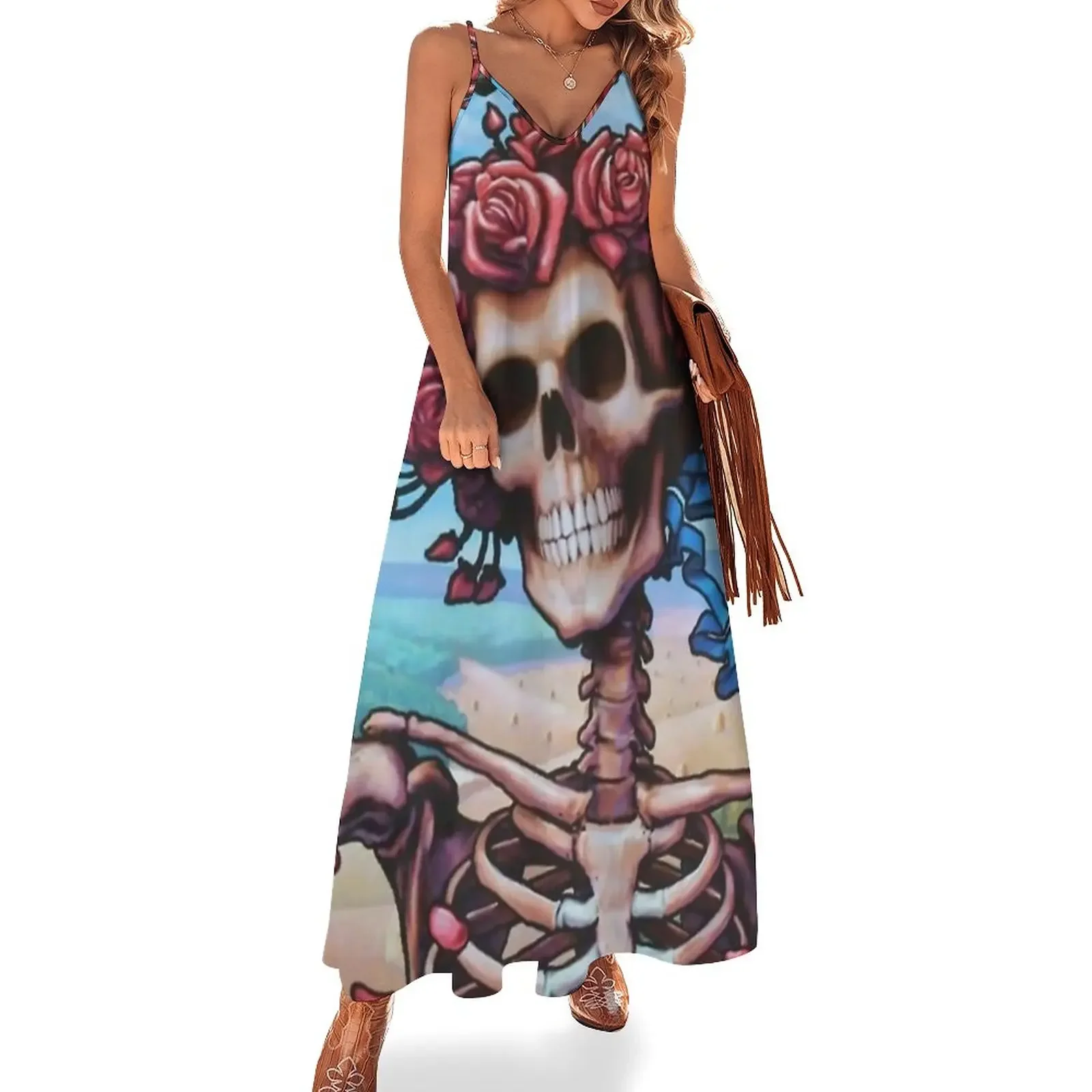 

Tie Dye Dead poster Sleeveless Dress evening dress women summer dress women 2024 Party dresses