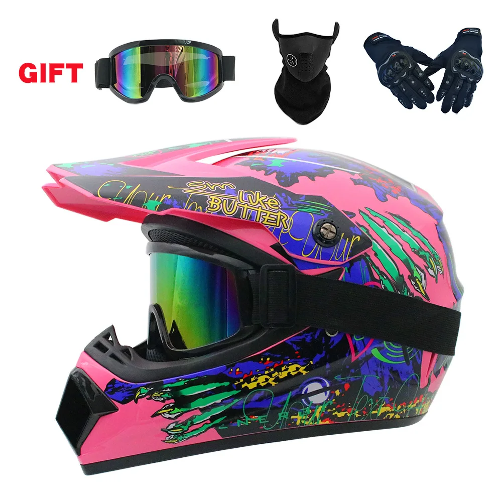 Profissional motocicleta motocross fora de estrada capacete dot racing casque moto helme com presente gratuito