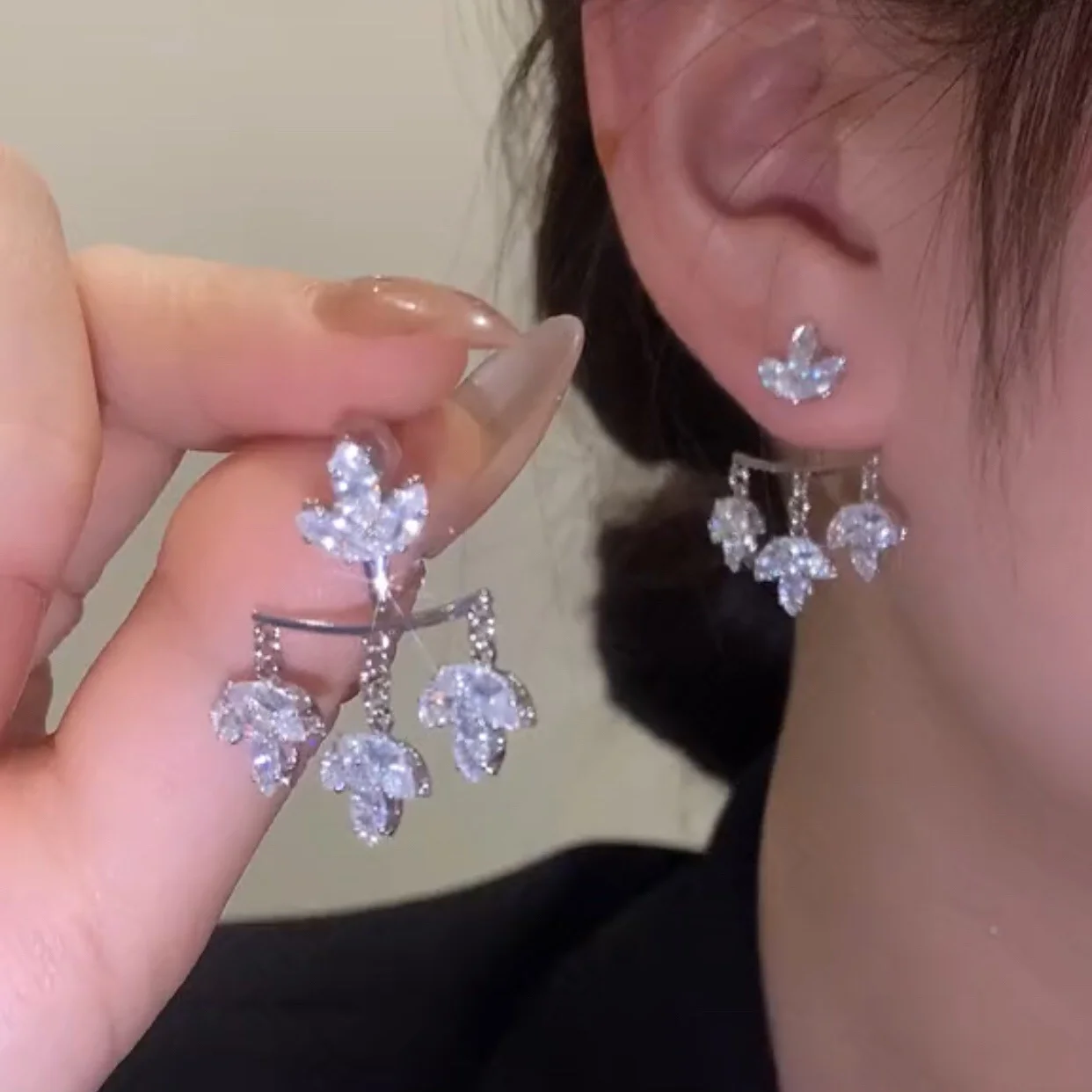 Trendy Micro-Pavé Zircon Eight-Pointed Star Stud Earrings for Women: Elegant, Fashionable and Unique Ear Jewellery