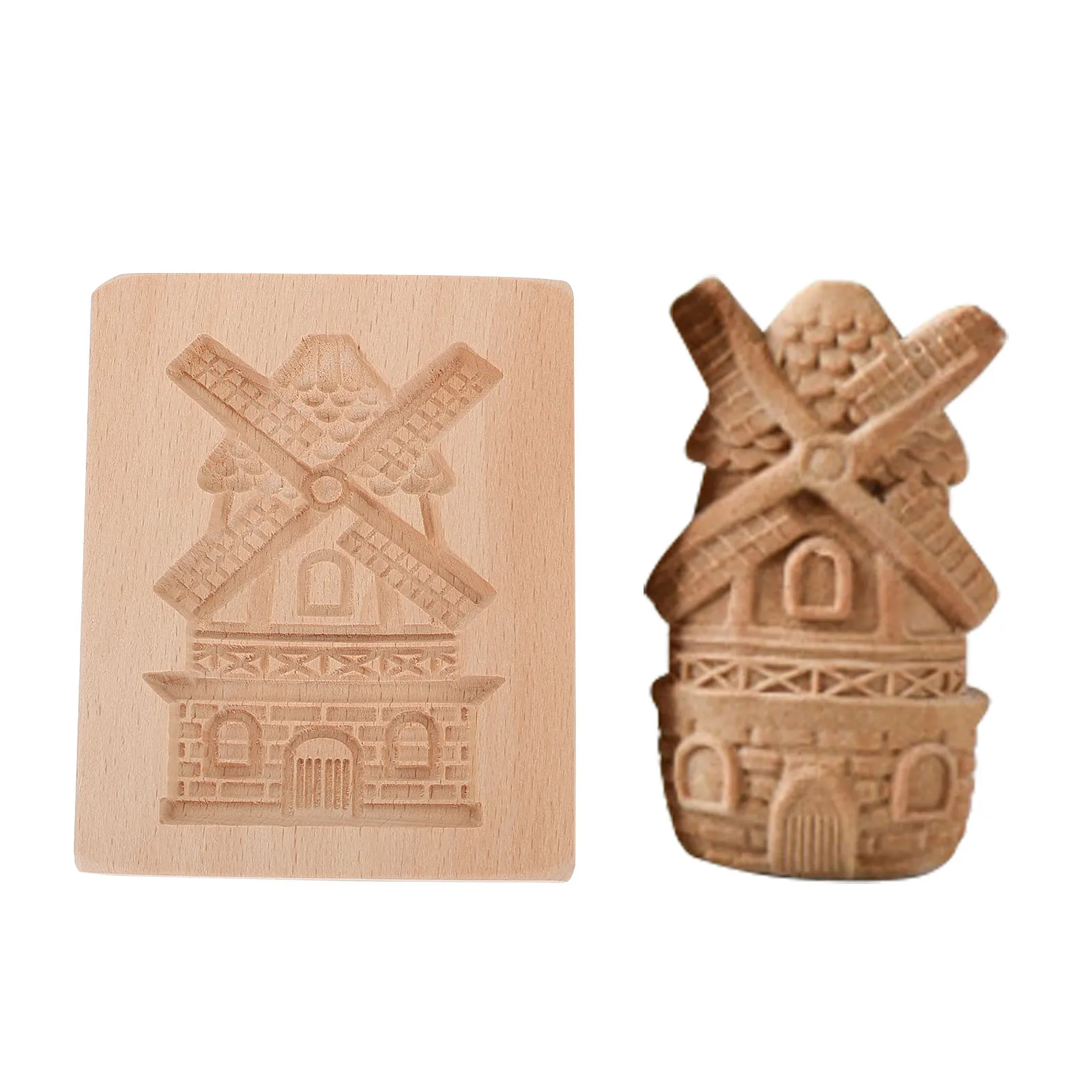 

Wooden Cookie Biscuit Mold Creative Baking Tool Smooth Surface Safe Hygienic Easy Clean DIY Maker Gift High Quality Food