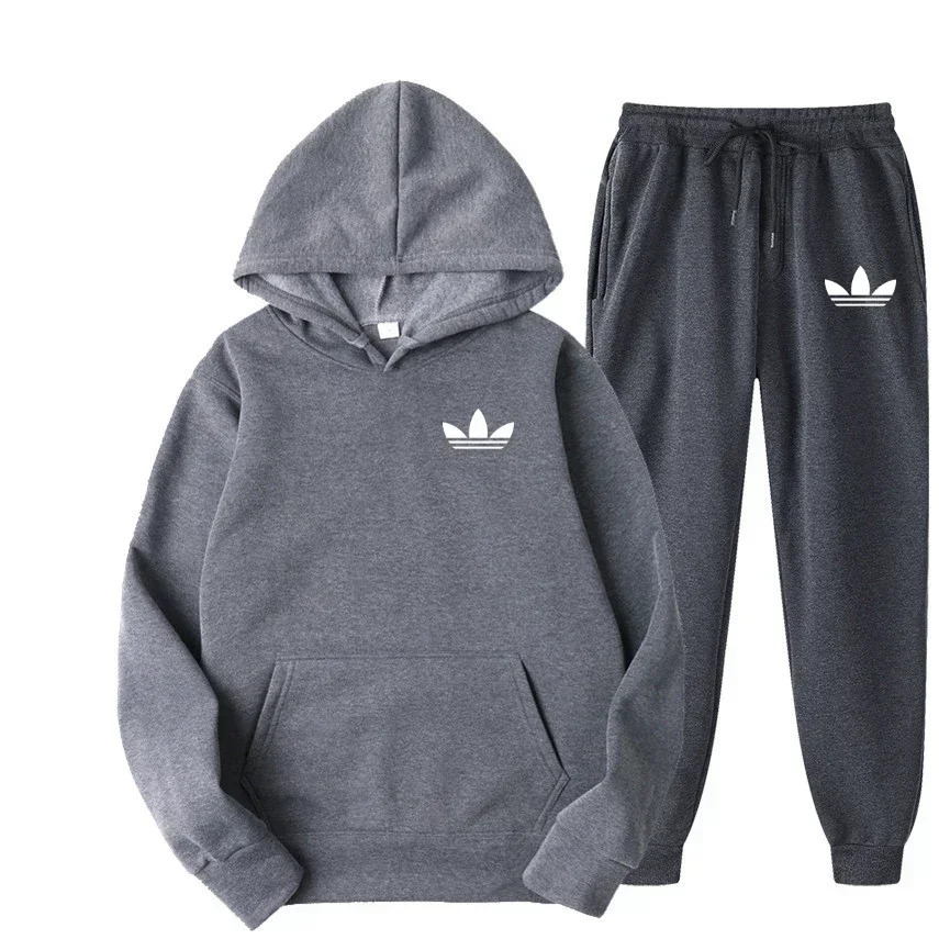 2025 New Men's Fashion Casual Tracksuits Outdoor Jogging Hooded Sets Sports Luxury Hoodie + Pants Suit Clothing