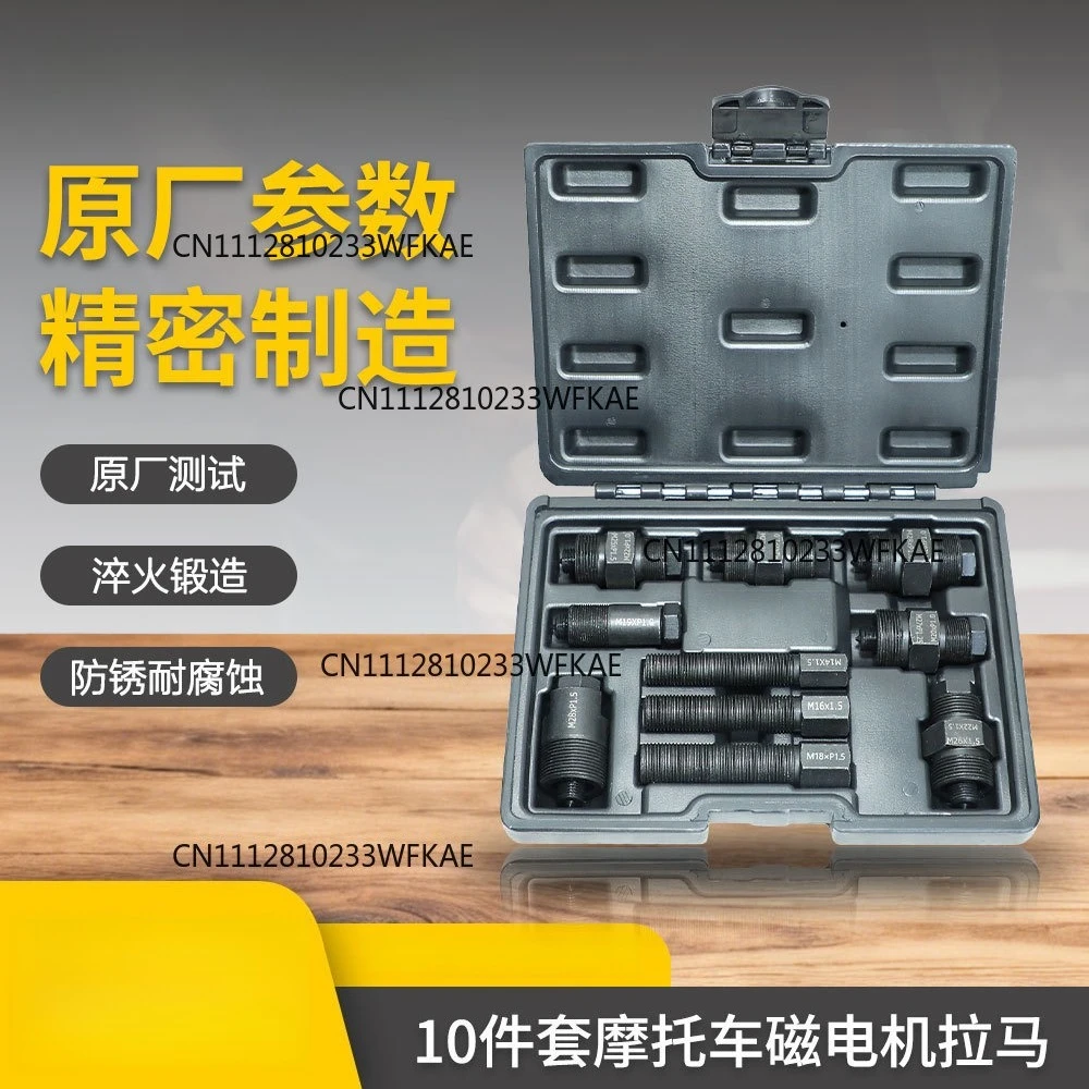 10-Piece Rotor Flywheel Wrench Puller Tool, Drive Removal Kit