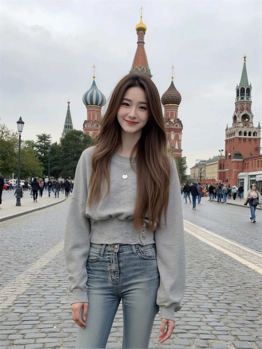 

Укороченный топ женский Y2K толстовки приталенного кроя фиолетового фиолетового цвета модный стиль однотонный простой дизайн базовый повседневный уличный