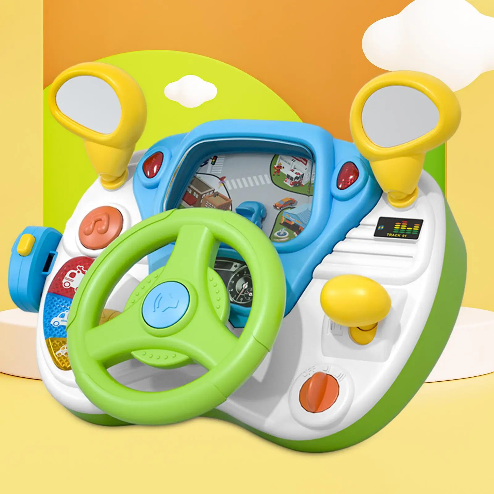 

Имитация игрушки на руле, сенсорная игрушка для мальчиков и девочек 1-3 лет