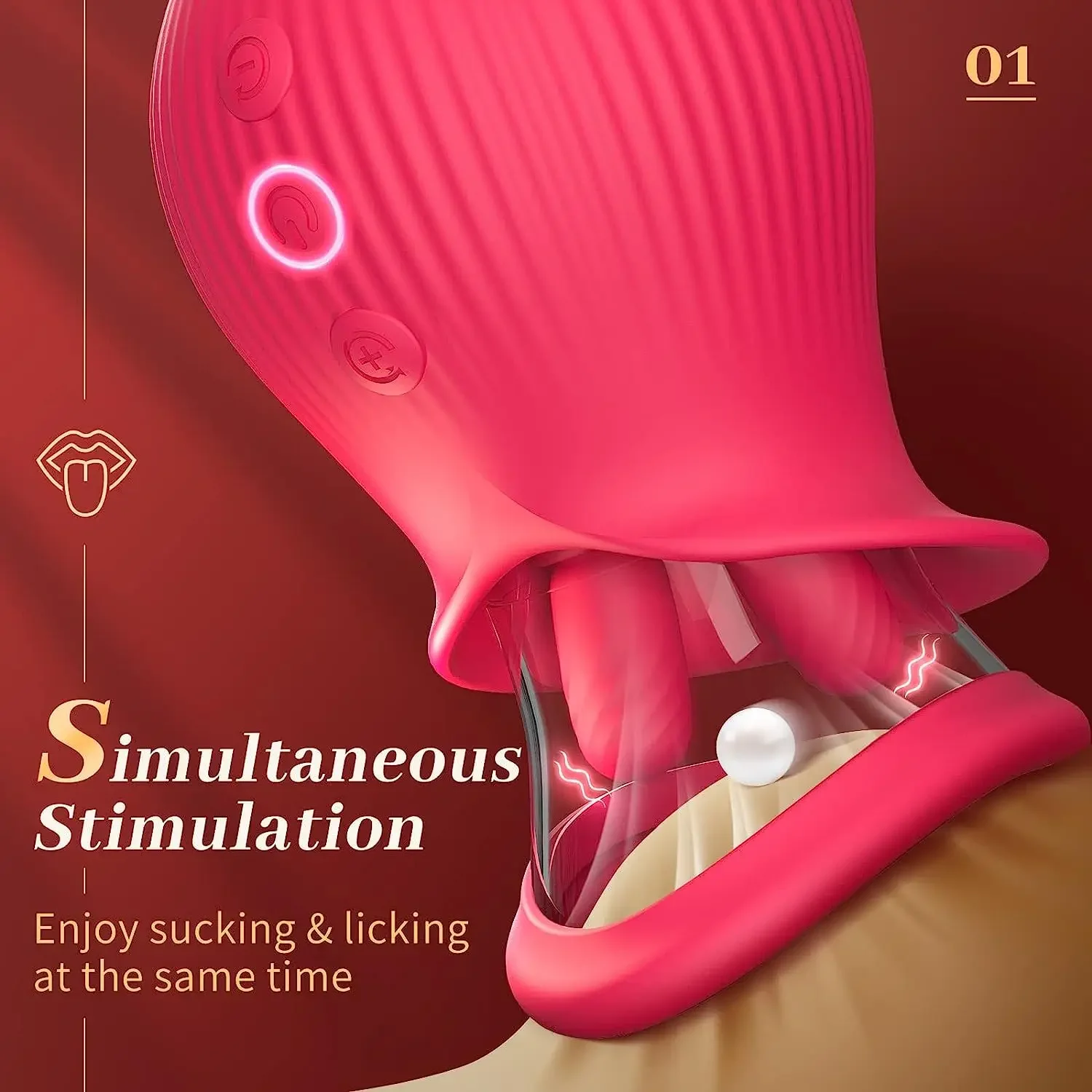 لعبة هزاز قوية للنساء لعق مص فراغ محفز الفم الحلمة البظر مصاصة الجنس لعب السلع للإناث البالغات #1