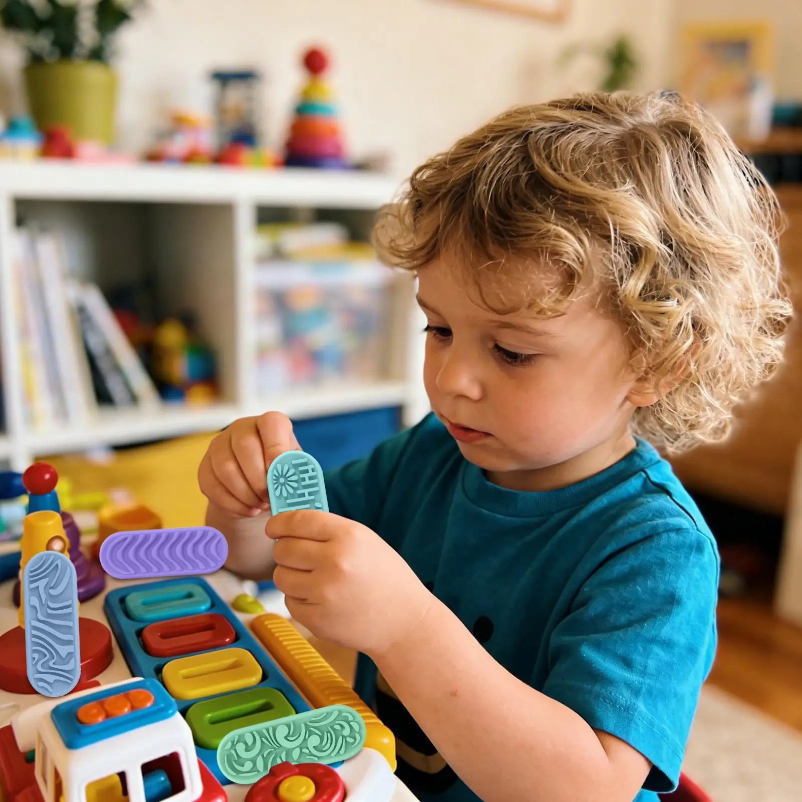 8 sztuk zabawek sensorycznych dla dorosłych, silikonowe, o fakturze kamienia, dla dzieci z autyzmem, zabawki antystresowe do uspokajania.