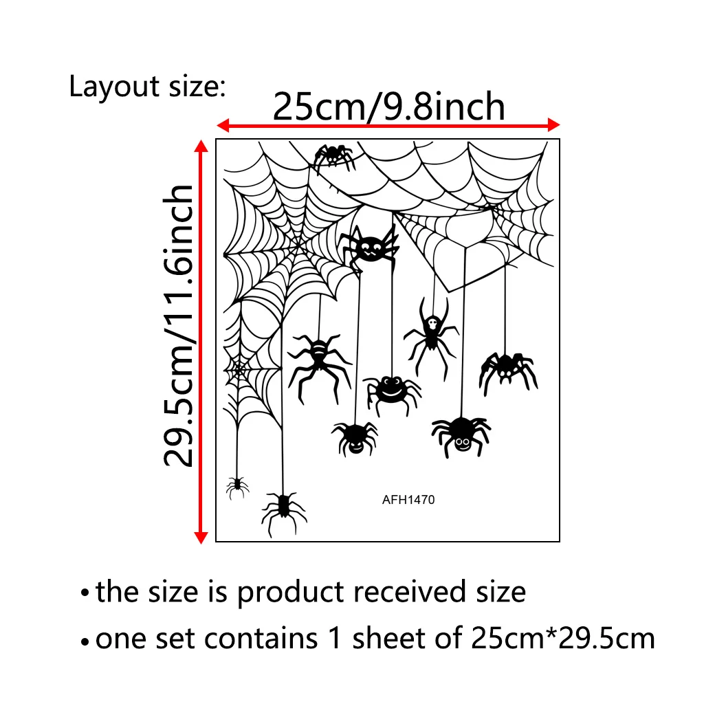 Halloween Wall Sticker Spooky Halloween Door Topper Wall Sticker Set Witch Ghost Black Cat Spiderweb Pumpkin Window for Festive view 2