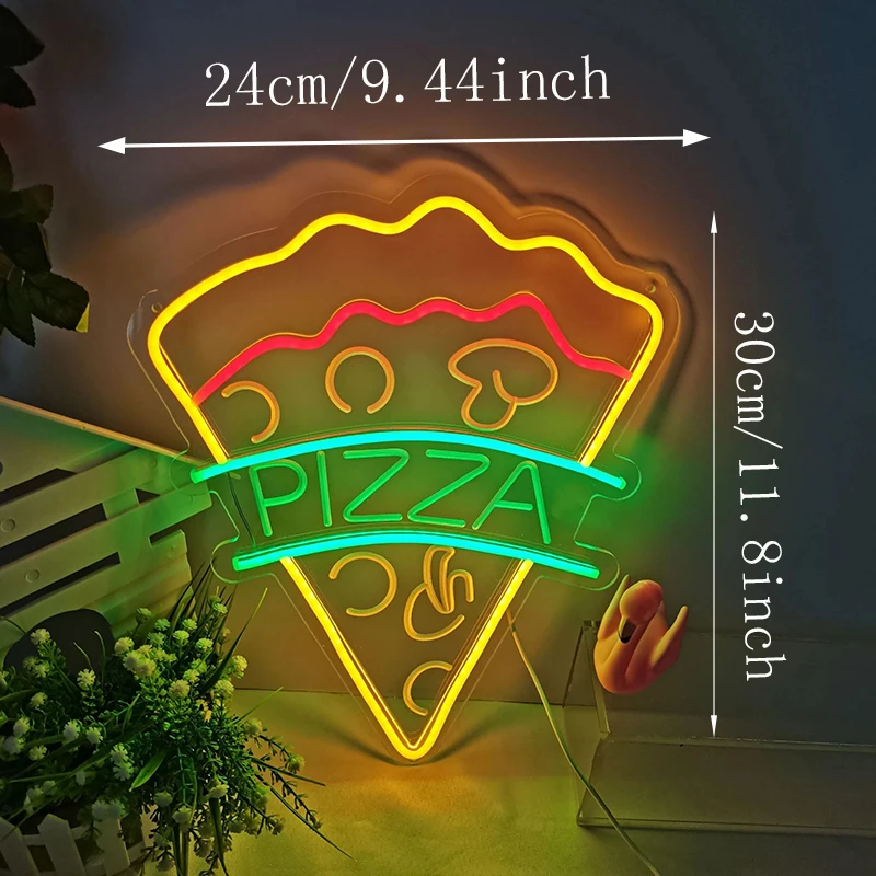 Tacos Neon Sign – 16.1 X 12.2 Inch USB Powered Wall Art, Dimmable, With Hooks & Chain, Perfect For Mexican Restaurants, Bars & Food Trucks
