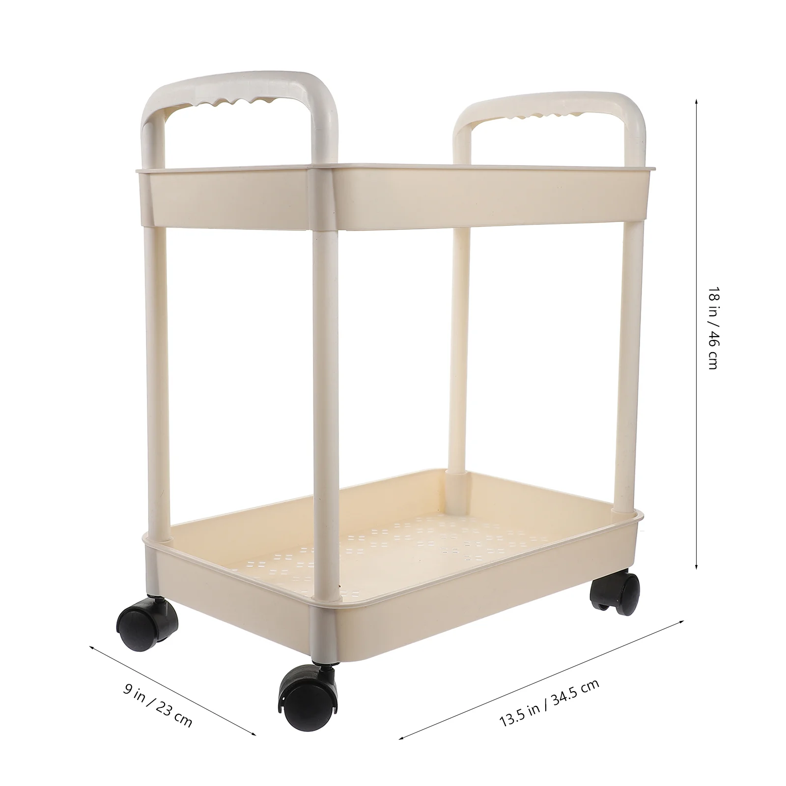 Armazenamento Trolley Rack com roda, carrinho móvel, Rolling Wheels Utility no escritório branco PP