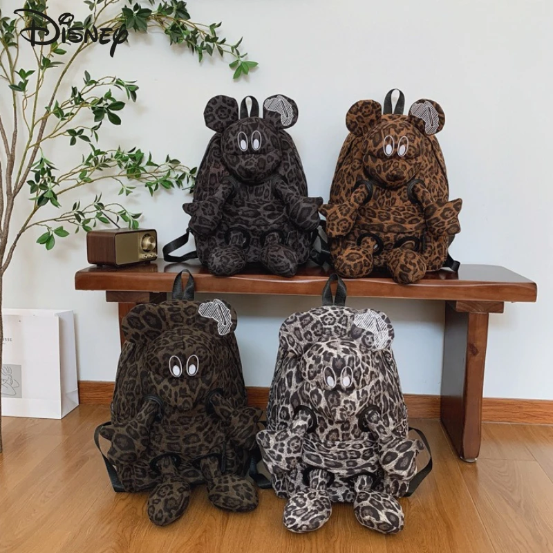 

Новый женский рюкзак Disney Mickey, модный и высококачественный 3D-рюкзак, универсальный женский рюкзак с мультяшным дизайном и большой вместимостью.