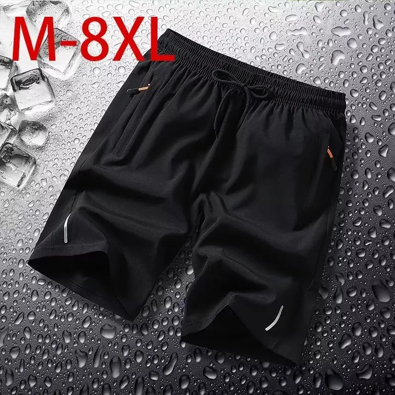 

Ice Silk Men's orts Breathable Qui Dry Fitn Casual Pants Summer New Sle Large Size American Trend Youth Active Wear