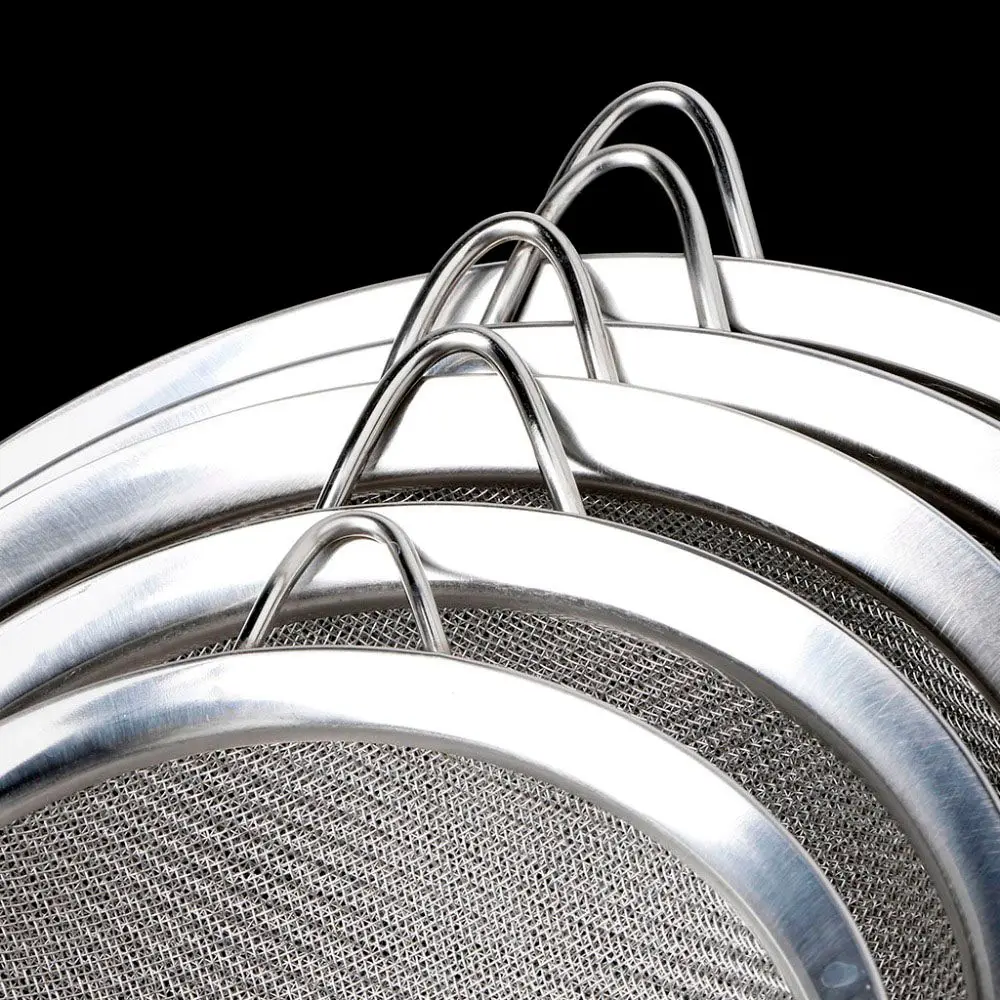 Diameter 7/8/10/12/14/16/18/20/22cm Tea Filter Tools Flour Strainer Mesh Sifter Colander Stainless Steel
