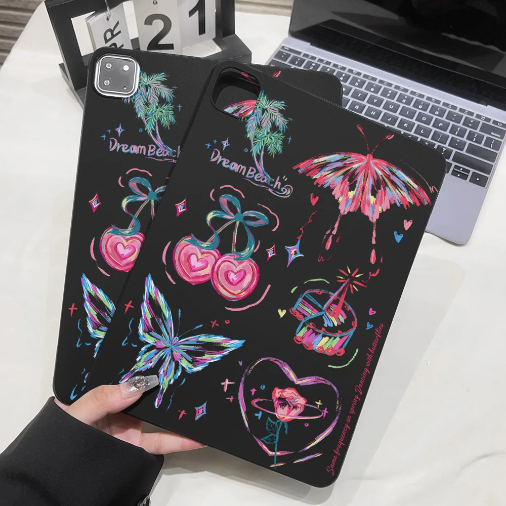Korean Ins Case For iPad Air 11 13 M4 M3 M2 2026 2025 2024 Cases iPad 10.2 Gen 9th 8th 7th Mini 7 6 5 4 Air 5 4 3 2 Tablet Cover