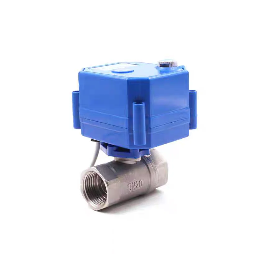 DN15 Brass Stainless Steel Ball Valve With DC12V/DC24V Electric Actuator 2-Way Motorized Ball Valve For Water Heating System