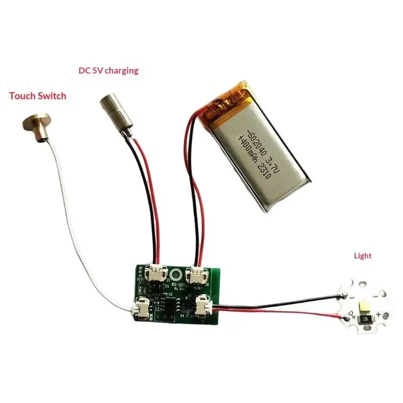 4Pcs/Set 5V 2A Low Voltage Single/Dual Color Light Board Controller Rechargeable LED Touch Switch Module PCB.