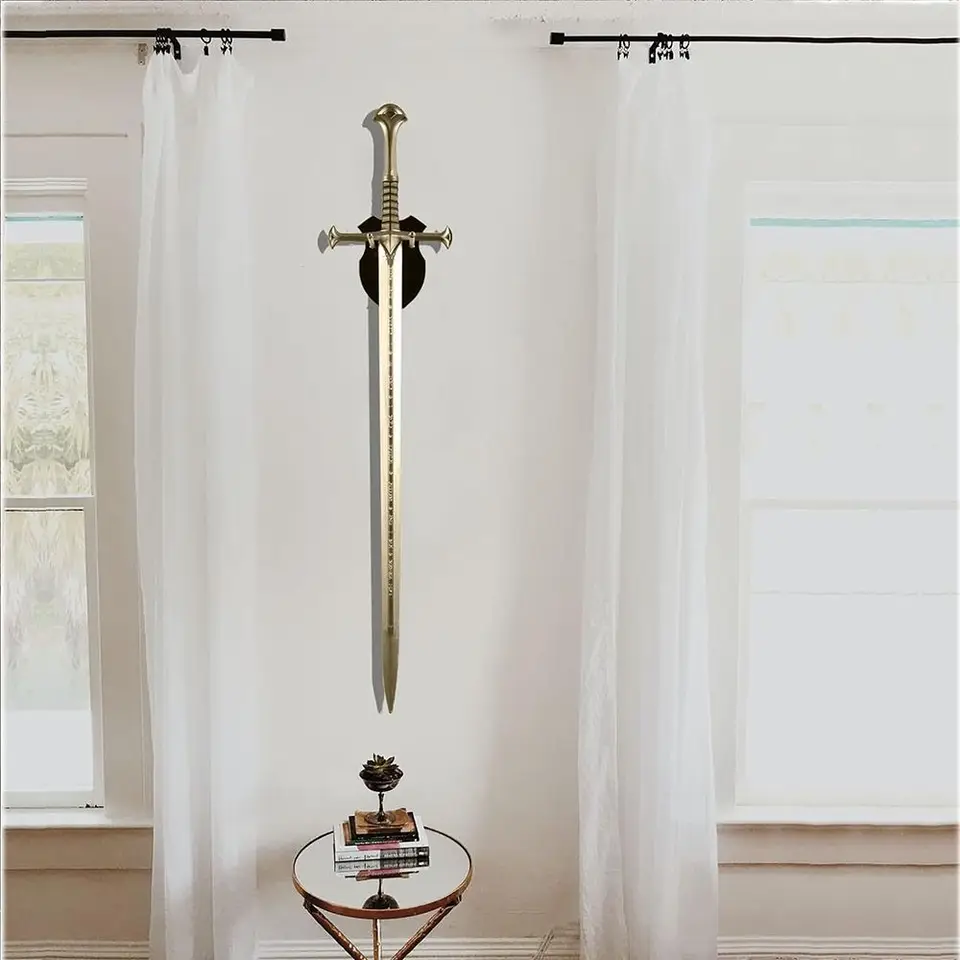 HHUXIUE Porte-Épée Mural En Acrylique Transparent – Support Vertical Élégant Pour Katana, Sabre, Hache – Affichage Déco Moderne 1 Épée