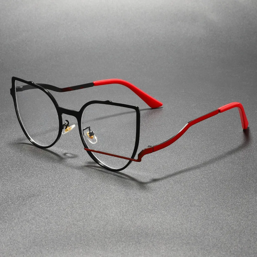 Blue Light Blocking Glasses Oversized Full Frame Glasses Metal Eyeglasses Frames Stylish Fashion Prescription Glasses For Street