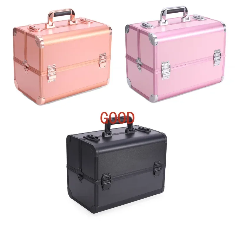 Multi-Layer Large Capacity Portable Cosmetic Case and Storage Box Multifunctional