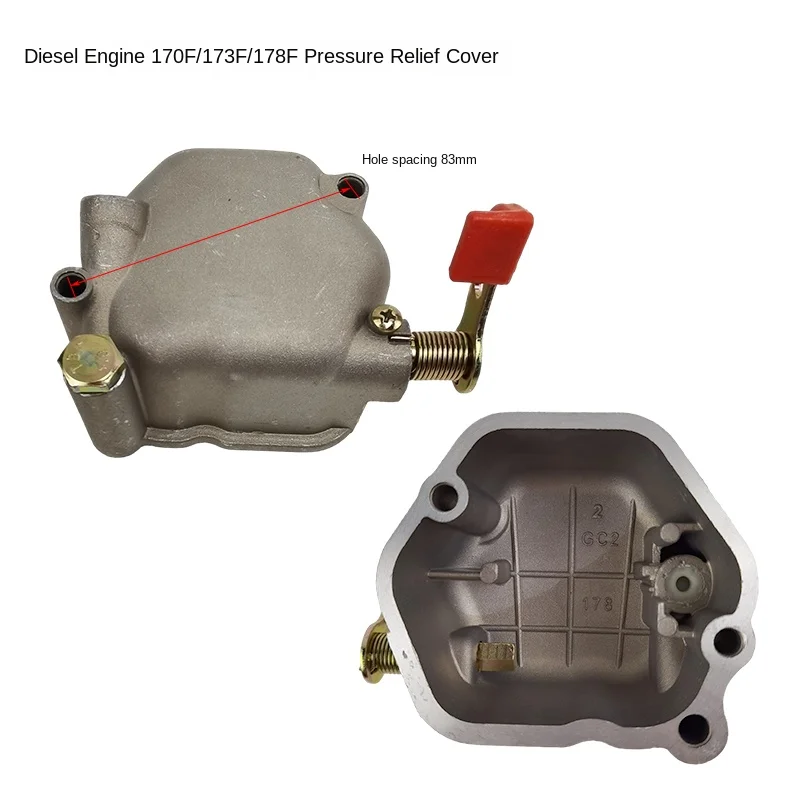 1Pcs air-cooled diesel generator micro tiller 170F173F178F186F188FA192F cylinder head cover decompression cover