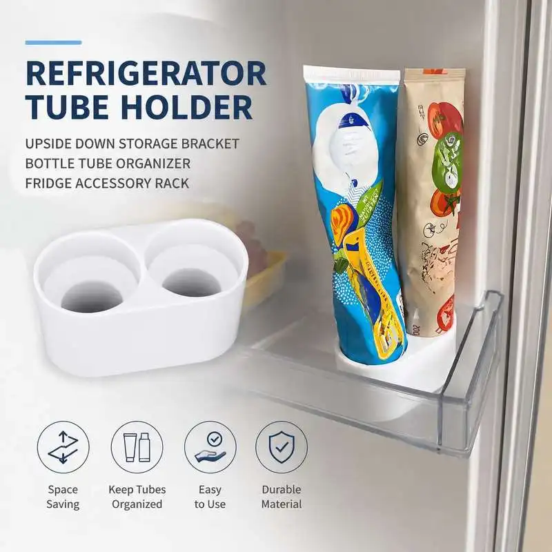 Refrigerator Tube Holder Upside Down Storage Bracket Bottle Tube Organizer Fridge Accessory Rack