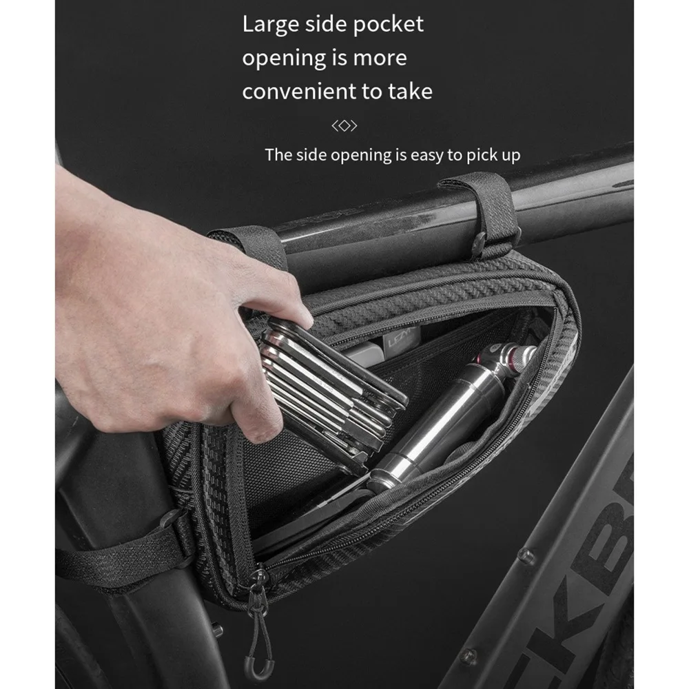 ROCKBROS Bike Saddle Bag MTB Road Cycling Reflective Twill Top Tube Triangle Bag Bicycle Handlebar Pouch Frame Front Tube Bag