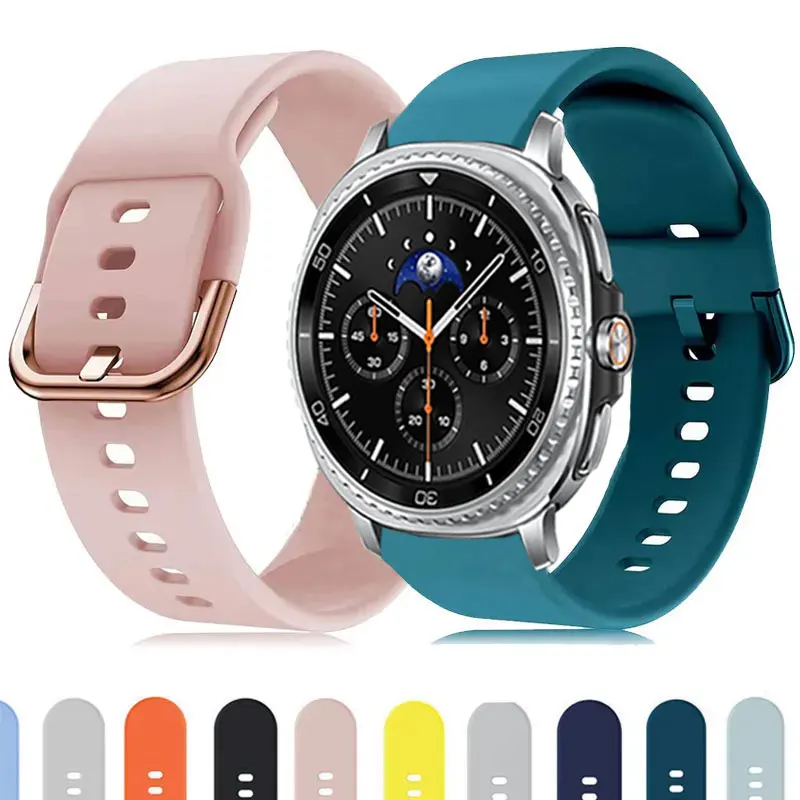 Original Silikonarmband für Samsung Watch 8 Classic 7/8 Ultra Sport ohne Lücken Armband Zubehör Uhrenarmband für Galaxy Watch 8
