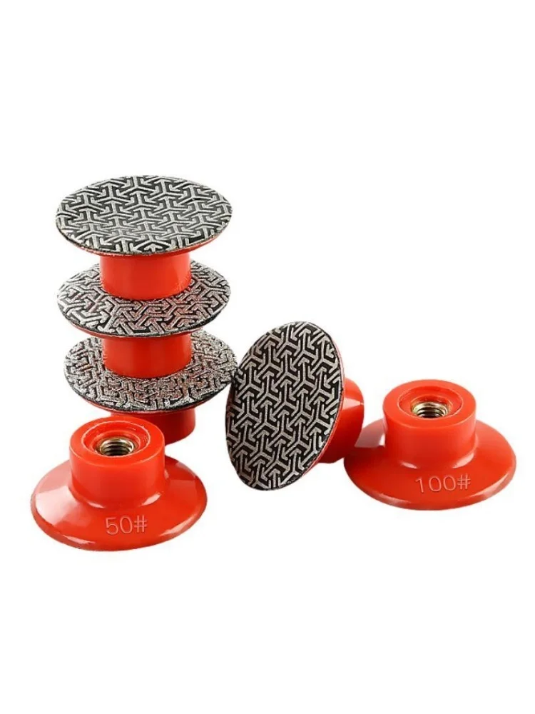 Imagem -06 - Galvanizado Diamante Polimento Pads Remoção Rápida Telha Vidro Concreto Pedra Metal Discos de Lixamento Polegada 50 mm Pcs por Conjunto