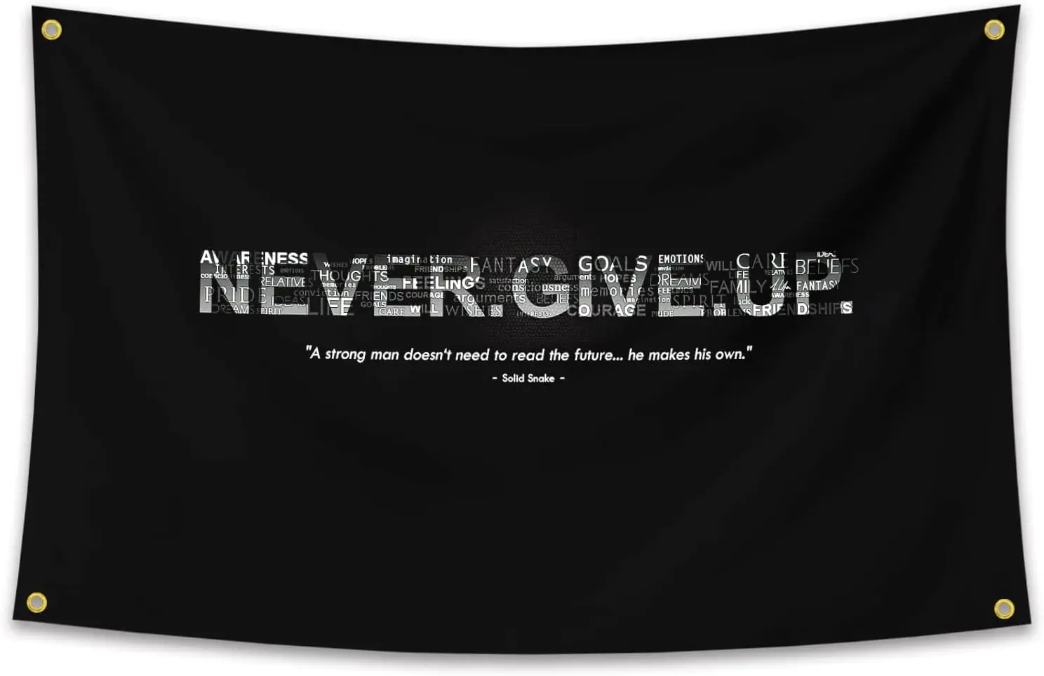 Motivational Quotes Never Give Up Inspirational Art Tapestry 3X5 Feet College Dorm Room Gym Office Decor Man Cave Frat Wall