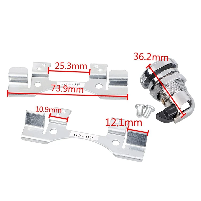 Motorcycle Fuel Latch Button Kit Fuel Tank Latch Cover For Touring 1992-2020 Street Road Glide image 3