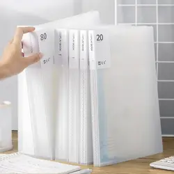 Carpeta de archivos A4 de gran capacidad, organizador de papel transparente impermeable, contenedor de documentos a prueba de polvo de 20/30/40/60/80/100 hojas