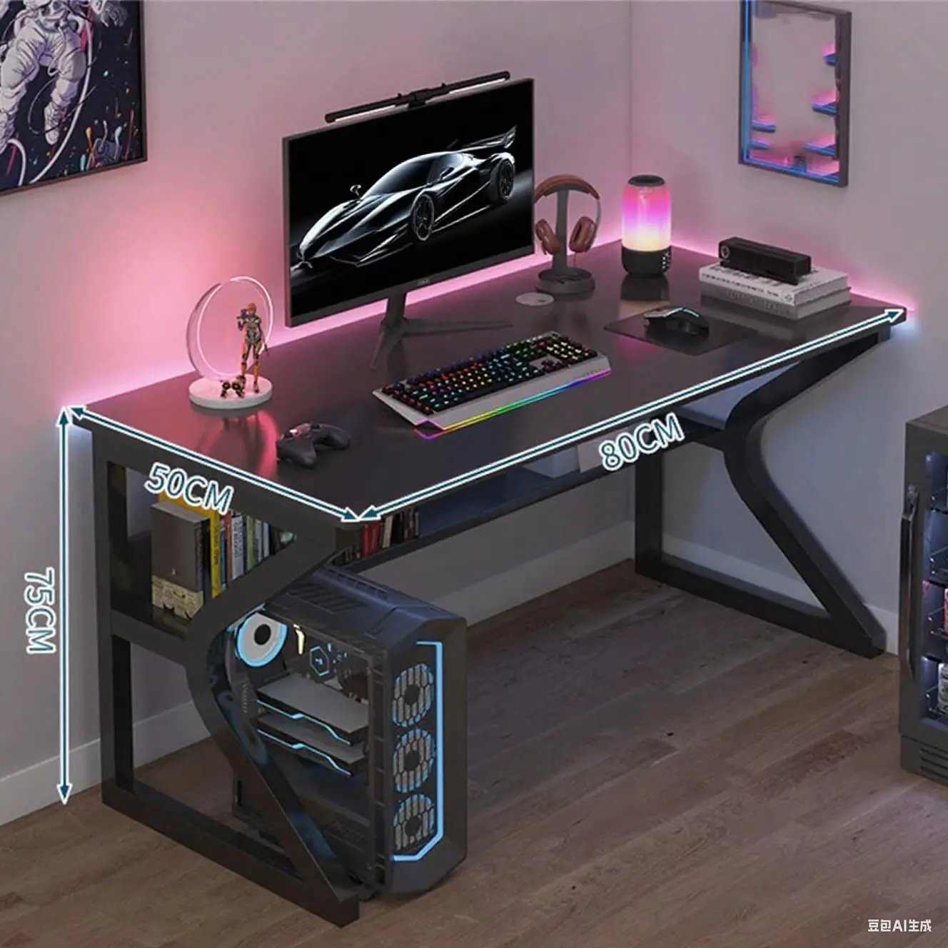 Computer Desk 36.6 x 22.4 Inch Home Office Desk,Sturdy u-Shaped Metal ...