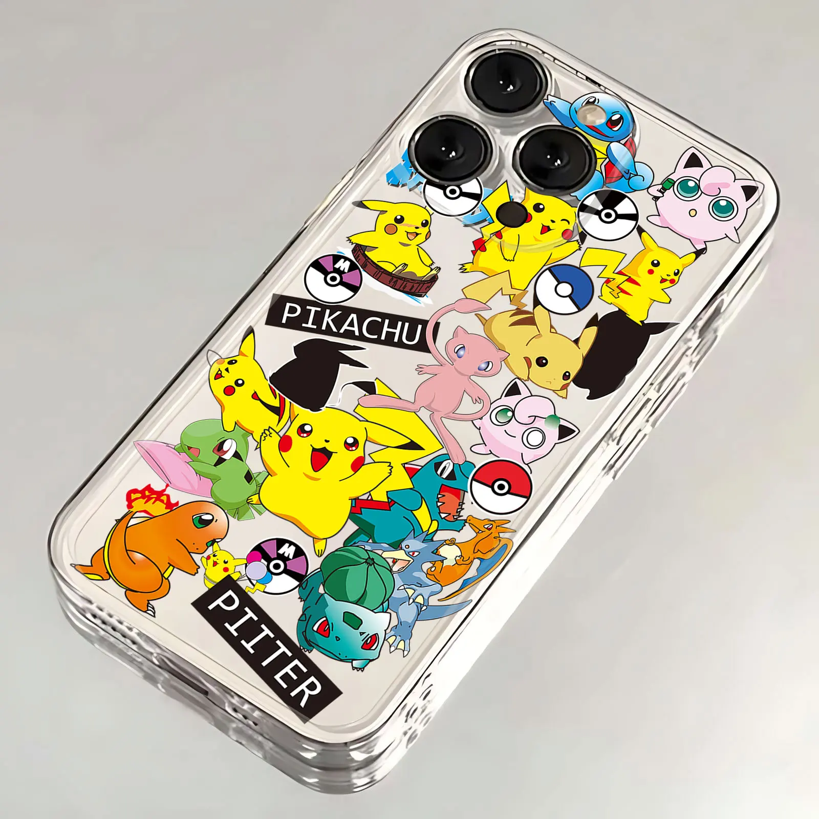 新しいアニメポケモンピカチュウ電話ケース iphone 16 15 14 13 12 11
