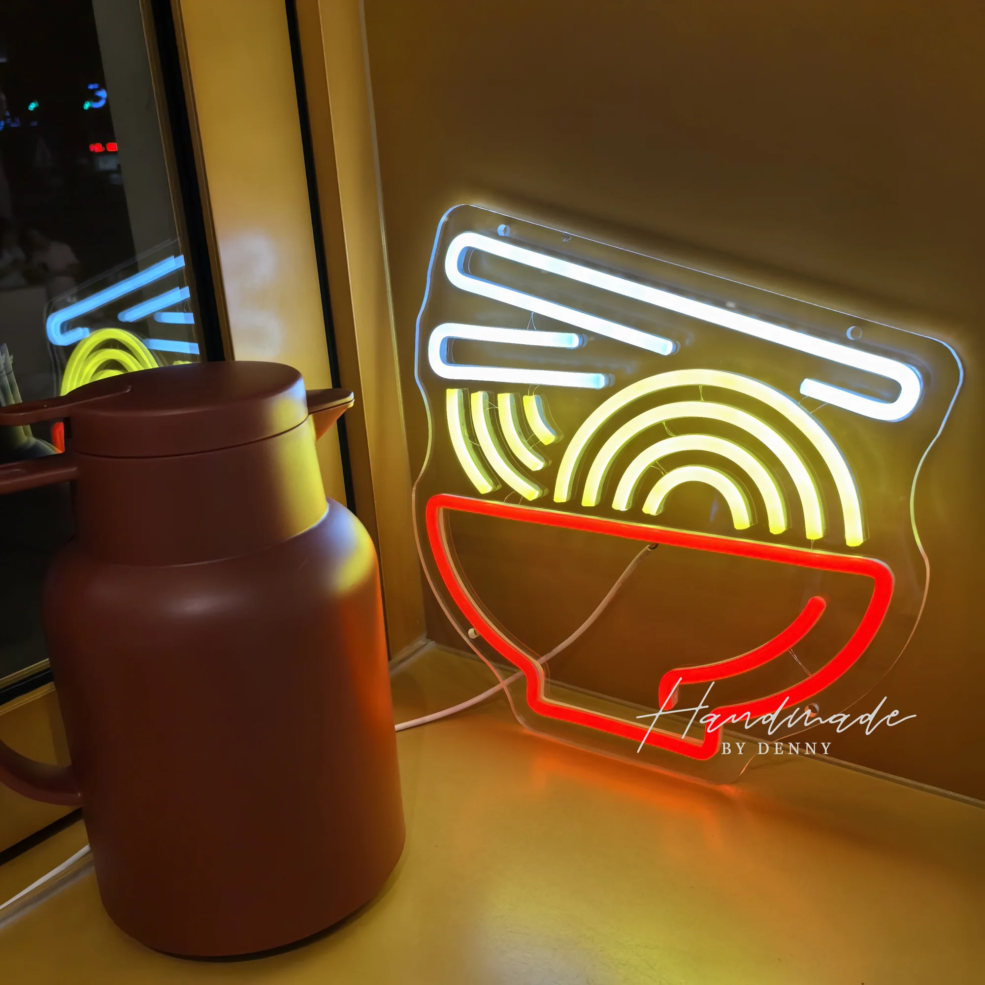 

Неоновая вывеска «Рамен»: светодиодный светильник для декора стен, ресторанов и кафе, работающий от USB, неоновые художественные вывески для декора