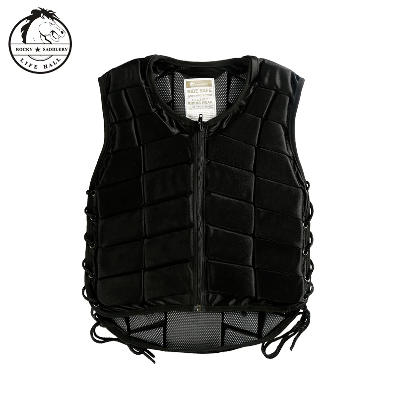 

Equestrian Kids Body Protector Chevaliers Horse Riding Safe Body EVA Padded Damping Vest Equine Equipments Adjustable Vest