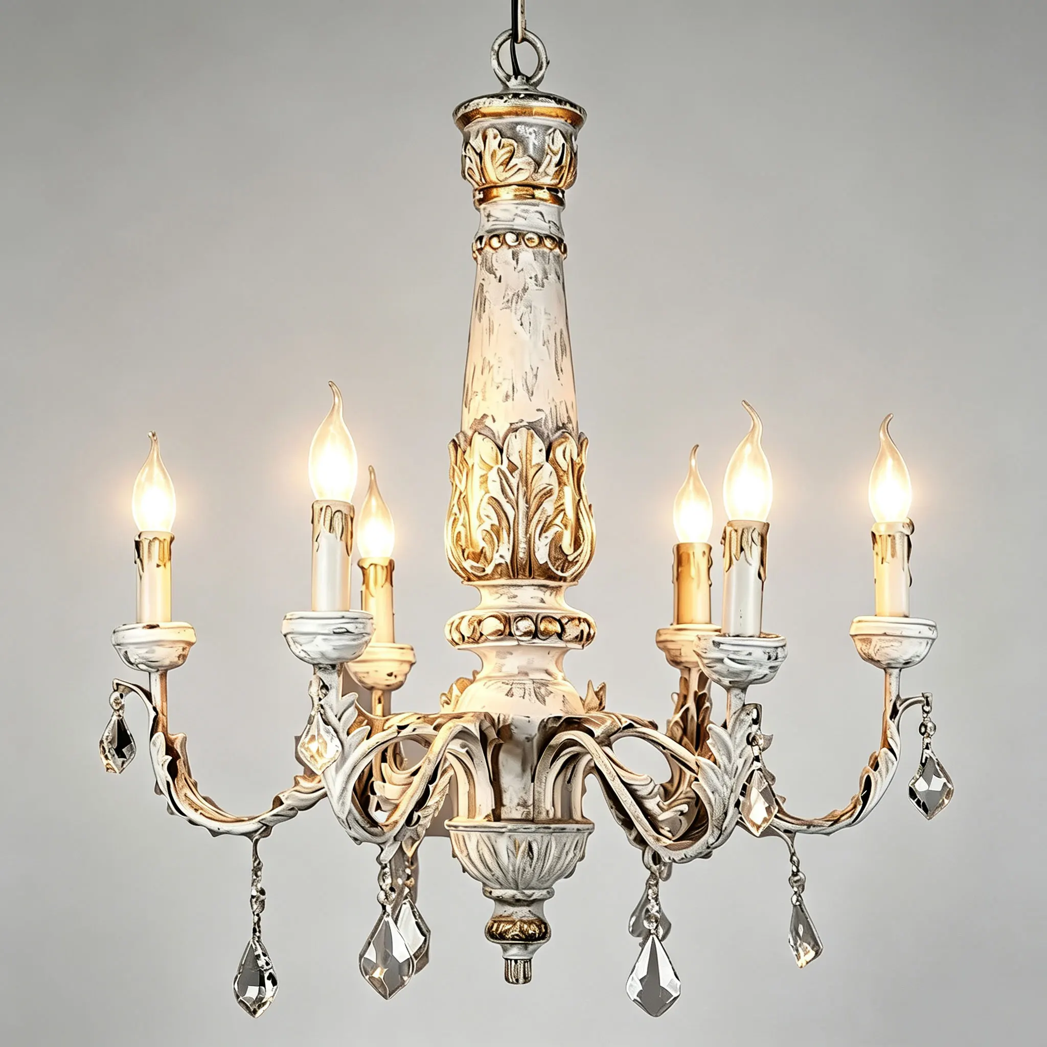 Loft American Rural Vintage French Chandelier Solid Wood Carving Living Room Dining Room kitchen Clothing Store Pendent Lamp