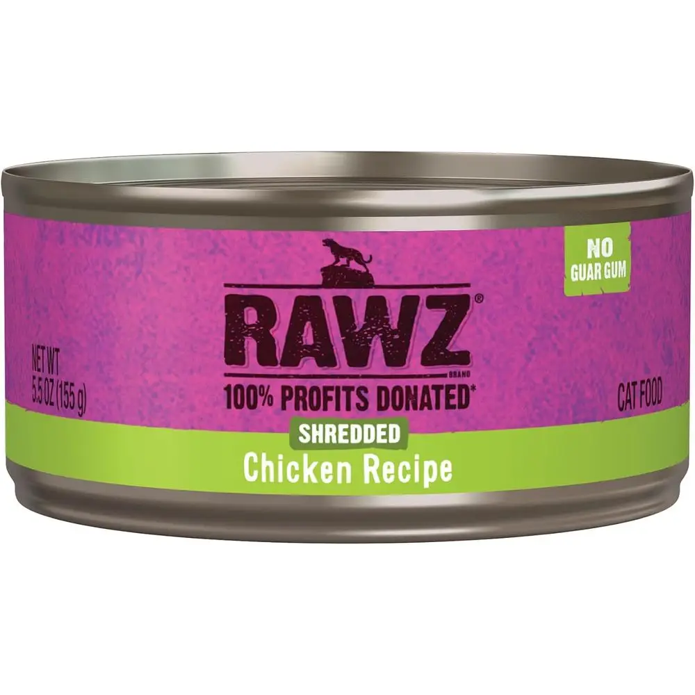 

Natural Premium Shredded Canned Cat Wet ood - Made with Real Meat Ingredients No BPA or Gums - 5.5oz Cans 24 Count (Chicken)