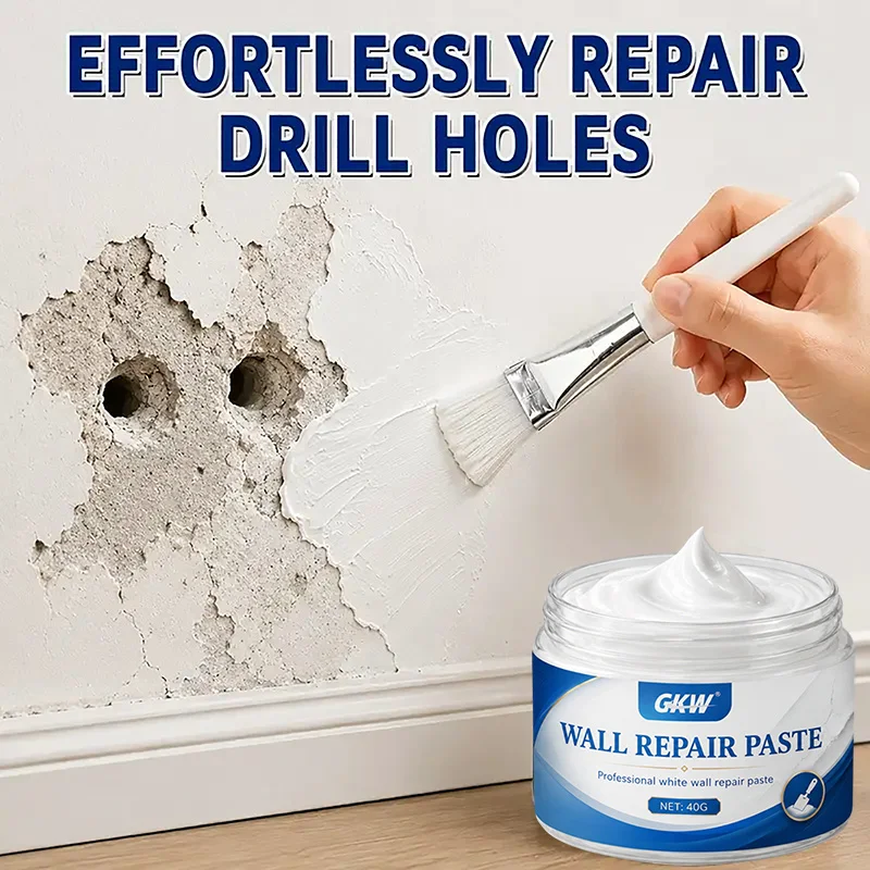 Professional Wall Repair Cream, High Coverage, Fix Holes Cracks & Peeling, DIY Easy Apply, Anti-Crack, Covers Scratches & Stains