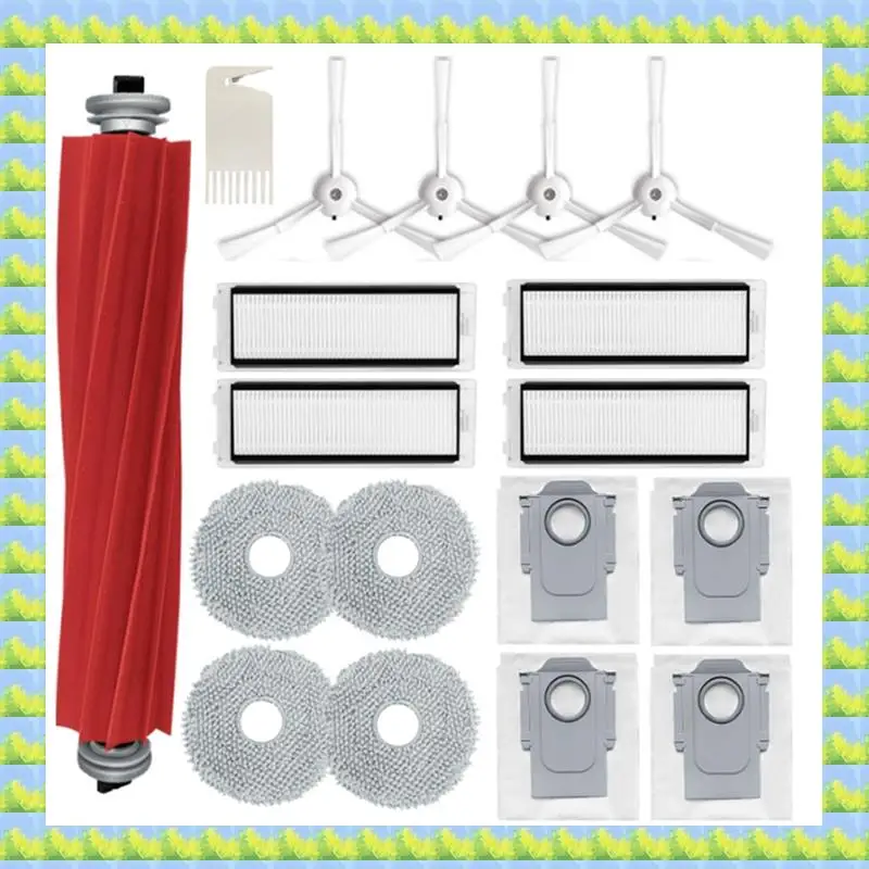 

18PCS Parts For Roborock Q Revo / P10 A7400RR Robot Vacuums Main Side Brush Hepa Filter Mop Cloths Dust Bag