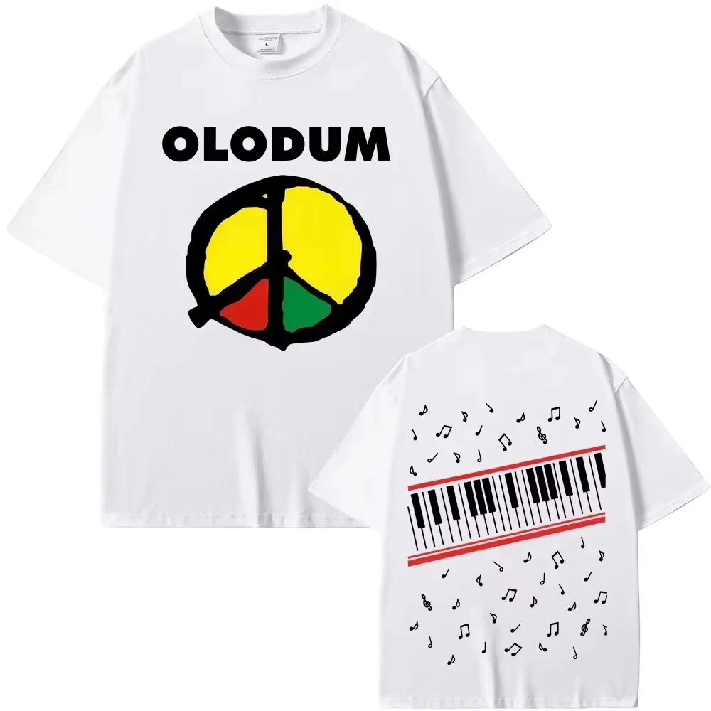 Summer Men Women Oversized T-Shirt Men Women Michael Jackson Musician Theme Piano Keys and Music Notes Comfortable Short Sleeve