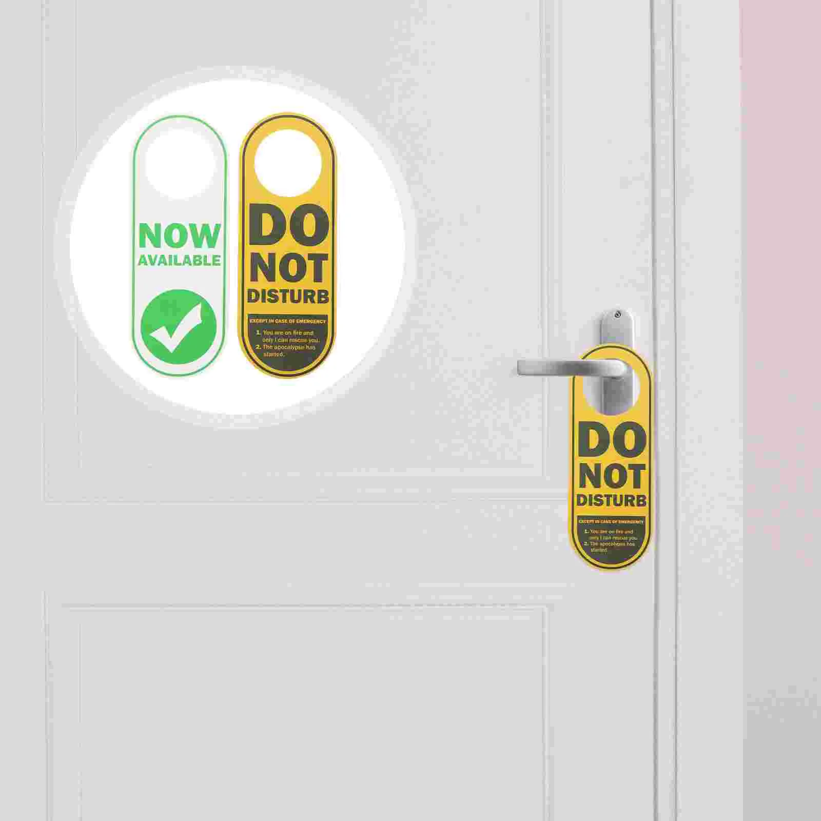 PVC Signage Do Not Disturb Double Sided Door Hanging Tag Hotel Remind Knob Pendant Hangers