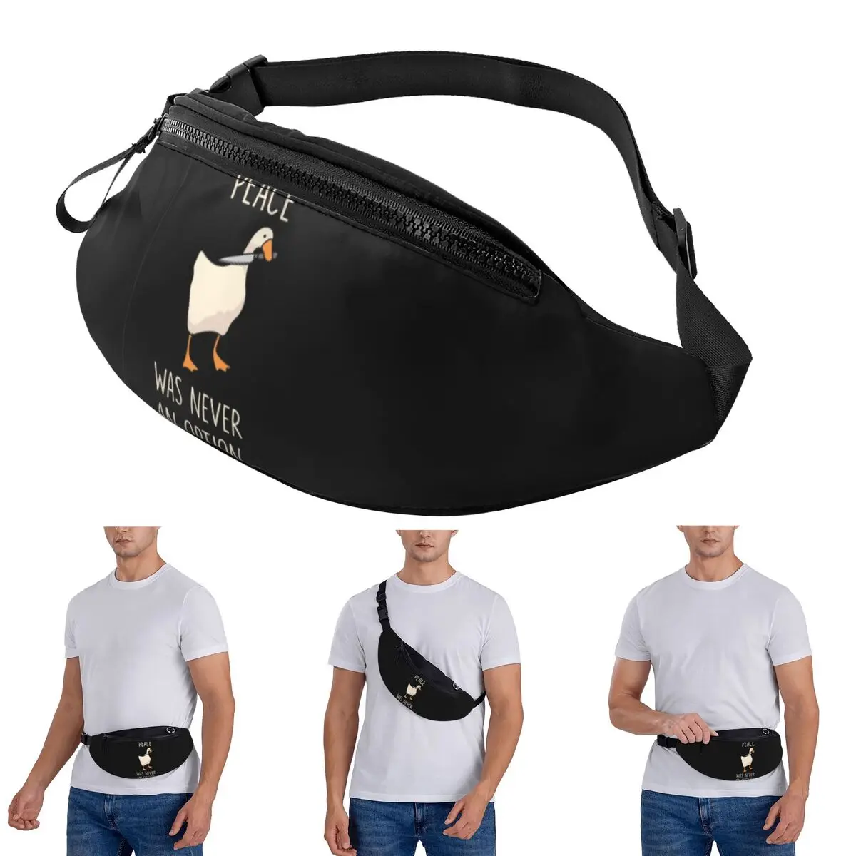 

Crossbody Waist Bag Goose Goose Peace Was Never An Option Men Women Fanny Pack Travel Running Money Phone Pouch