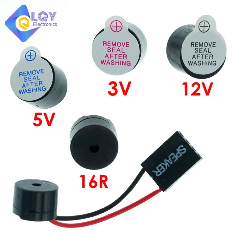 10PCS Active Buzzer 3V/5V/12V/16R TMB12A03 TMB12A05 TMB12A12 Magnetic Long Continous Beep Tone 12095 12*9.5mm Mini Plug Speaker