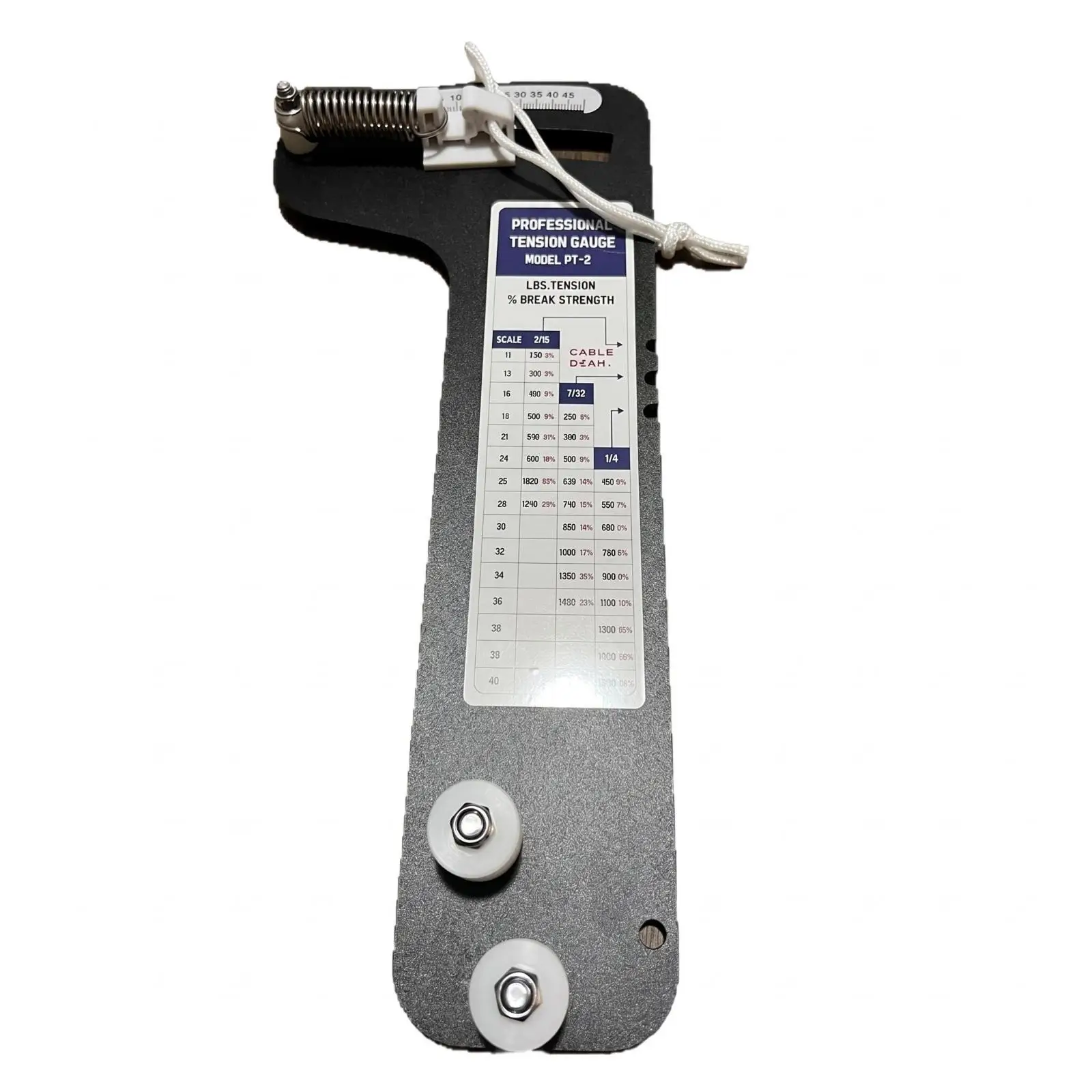 Stainless Steel Cable Tension Gauge Black Spring Mechanism Rigging Meter for Accurate Sailboat Cable Tuning and Maintenance