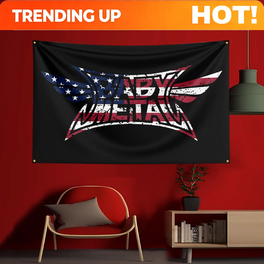 Customize 3x5 Ft Babymetal Band Concert Flag Polyester Printed Cars Flags Banner Tapestry for Room Garage Decor Concert Flag