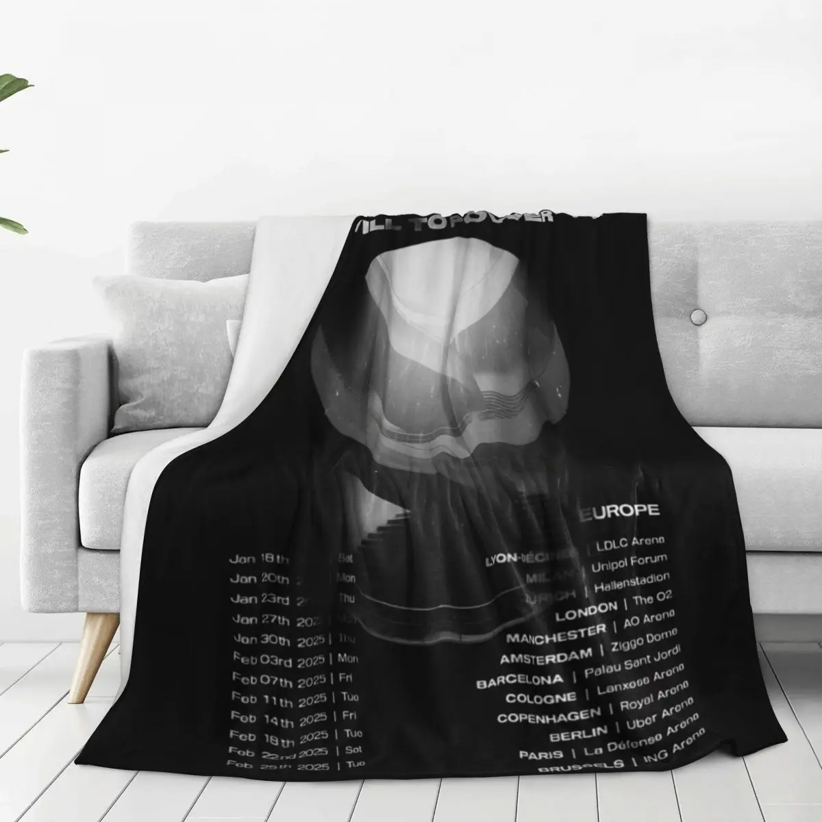 Super Ateezed 2025 Towards The Light Tour Throw Blanket Premium Flannel Fleece Lightweight Kpop Hip Hop Blanket All Season Use