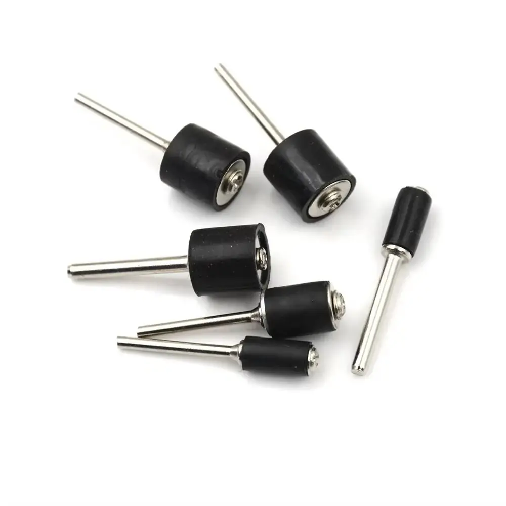 10Pcs/Set New 1/8inch Sanding Mandrels 6.35/9.5/12.7mm Rubber Sandpaper Circle Kit Grinder Drum Rod Abrasive Tool