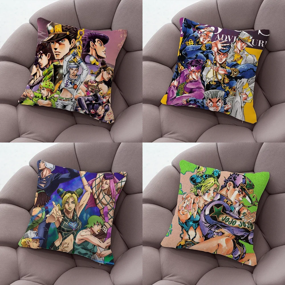 

Anime JoJo's Bizarre AdventureS Pillow Case Pillow Case Living Room Sofa Cushion Cover Suitable For Home Bedroom Room Decoration