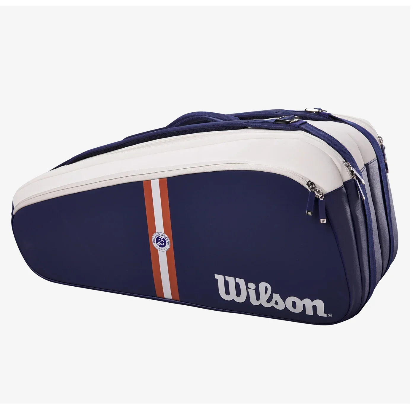 Wilson Roland Garros 9-Pack Tennis Bags 3 Compartments French Open Super Tournament Large Tennis Racket Bag with Heat Insulation