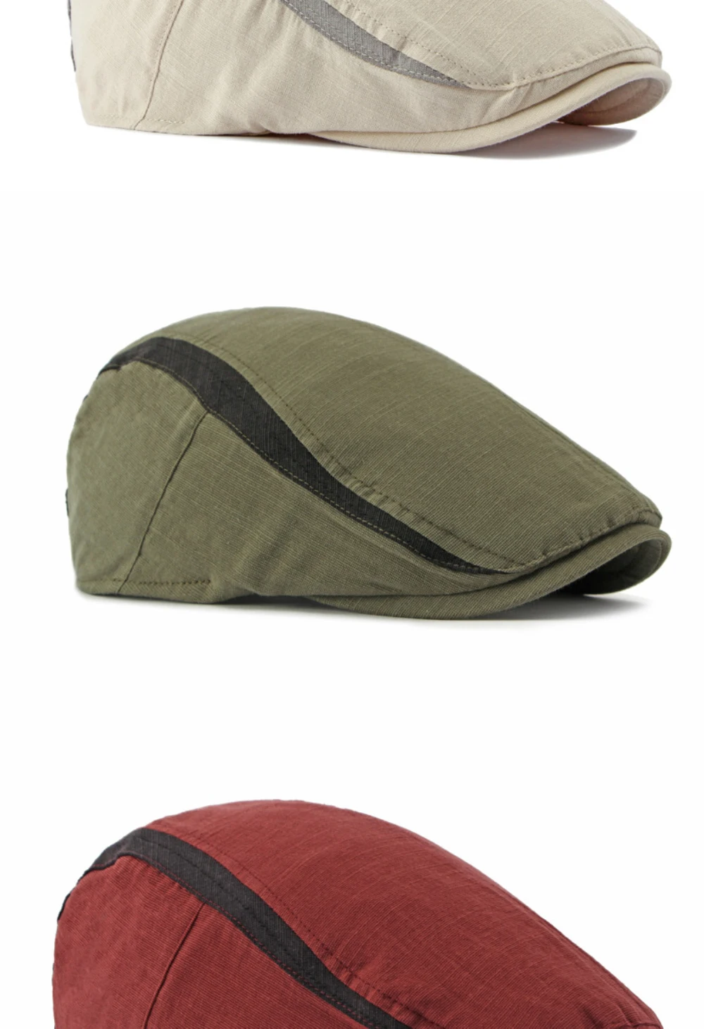 HT5114 Atmungsaktive Frühlings- und Sommermütze für Herren und Damen, Künstler- und Malermütze, Patchwork-Eiweismütze, 2026 Neu, Verstellbare Baskenmütze – Detail 8