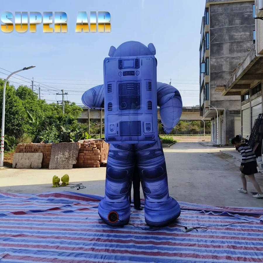 Giant Inflatable Astronaut, 3-6M Tall Spaceman Model for Space Theme Party, Event Decoration, Advertising Promotion